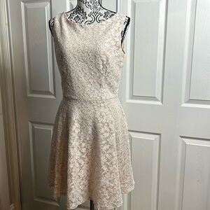 Speechless Cream Snatched Waist Sparkle Dress Juniors 13